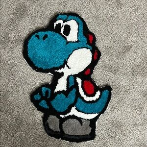 Blue Dinosaur Shaped Rug